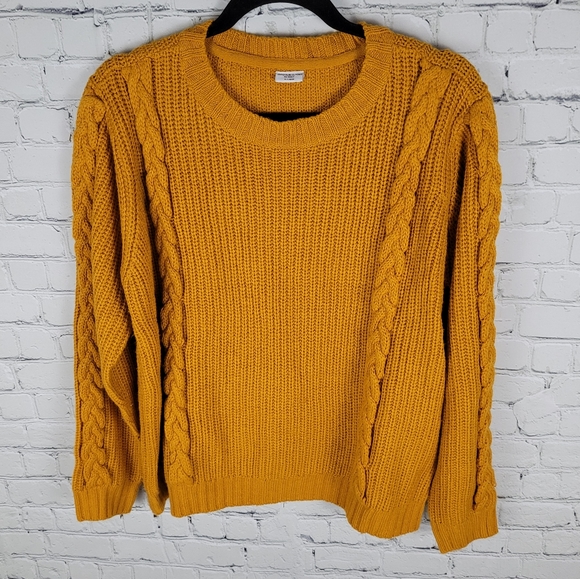 JACQUELINE DE YONG by ONLY | cable knit crewneck sweater - Picture 1 of 7